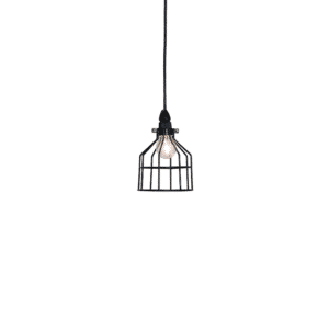 Square Cage Black Pendant Light