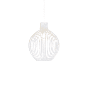 White Wire Globe Pendant Light