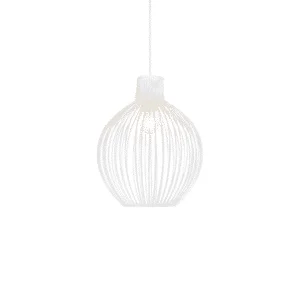 White Wire Globe Pendant Light